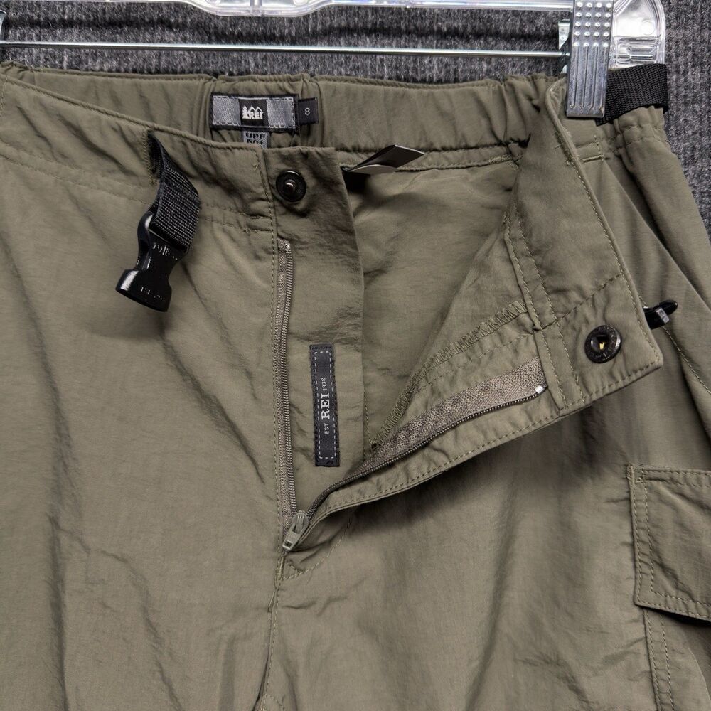 REI Sahara Womens 4 Convertible Cargo Pants Zip Off Hiking Shorts Nylon Green - Picture 8 of 16